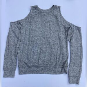 Abercrombie Gray Knit Cold Shoulder Sweater - Size S